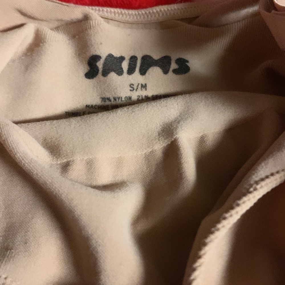Skims shapewear, amazing to the body. Really shows your curves!